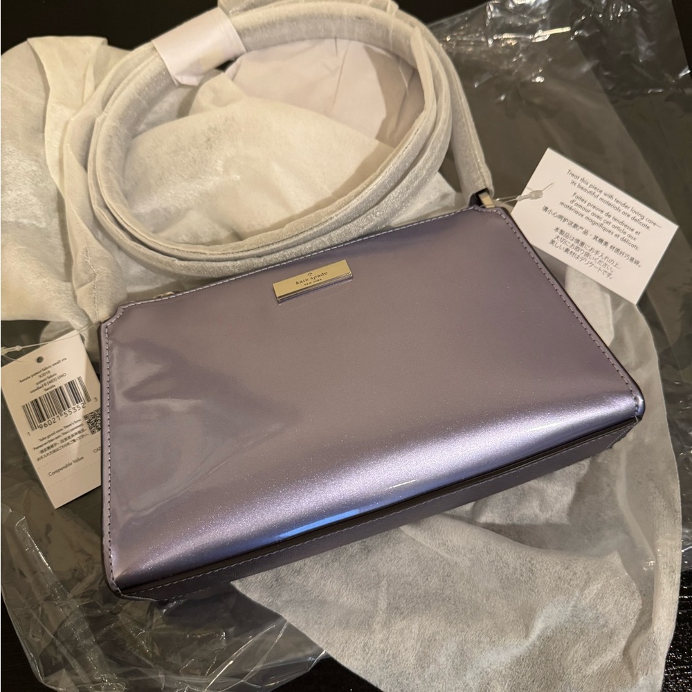 Stunning Kate Spade Kenzie Mini Crossbody in Metallic Candied Flower NWT - Picture 7 of 10